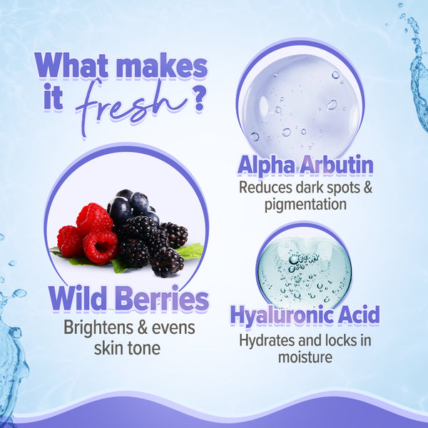 Aqualogica Illuminate+ Oil Free Moisturizer with Wild Berries & Alpha Arbutin for Luminous Glow - 100g