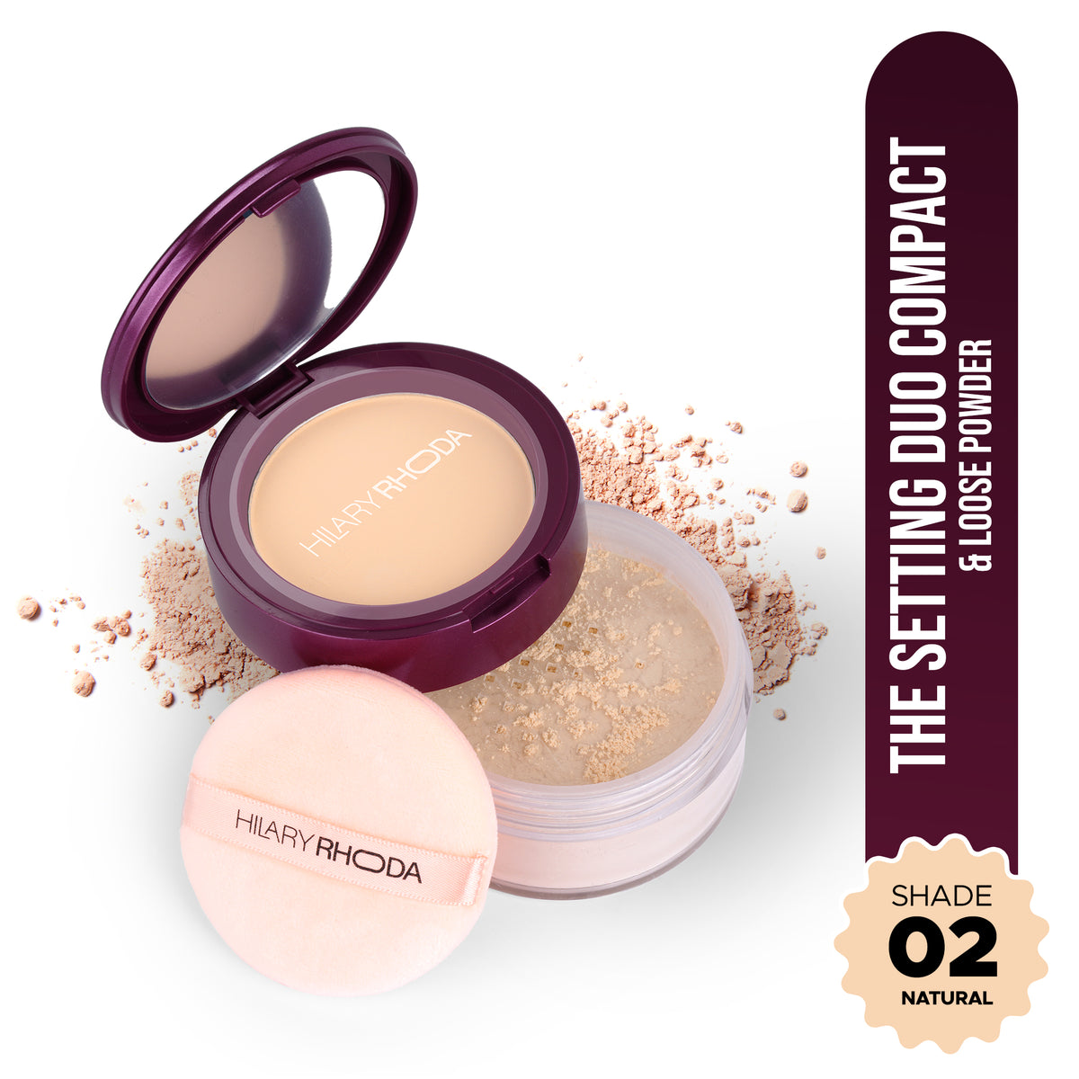 Hilary Rhoda The Setting Duo Compact & Loose Powder (Natural 02)