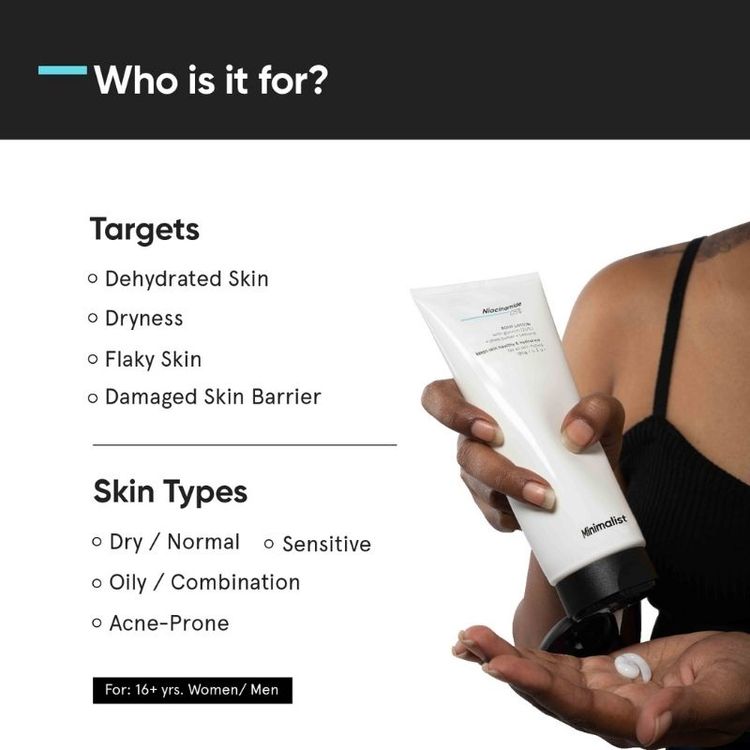 Minimalist 5% Niacinamide Body Lotion With Shea Butter, Glycerine & Betaine
(180 g)