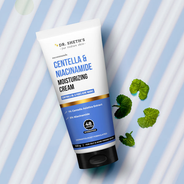 Dr. Sheth's Centella & Niacinamide Moisturizing Cream - 100g