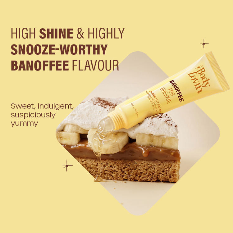 Plum BodyLovin' Banoffee For Brekkie Glassic Lip Balm - Clear Gloss
(10g)