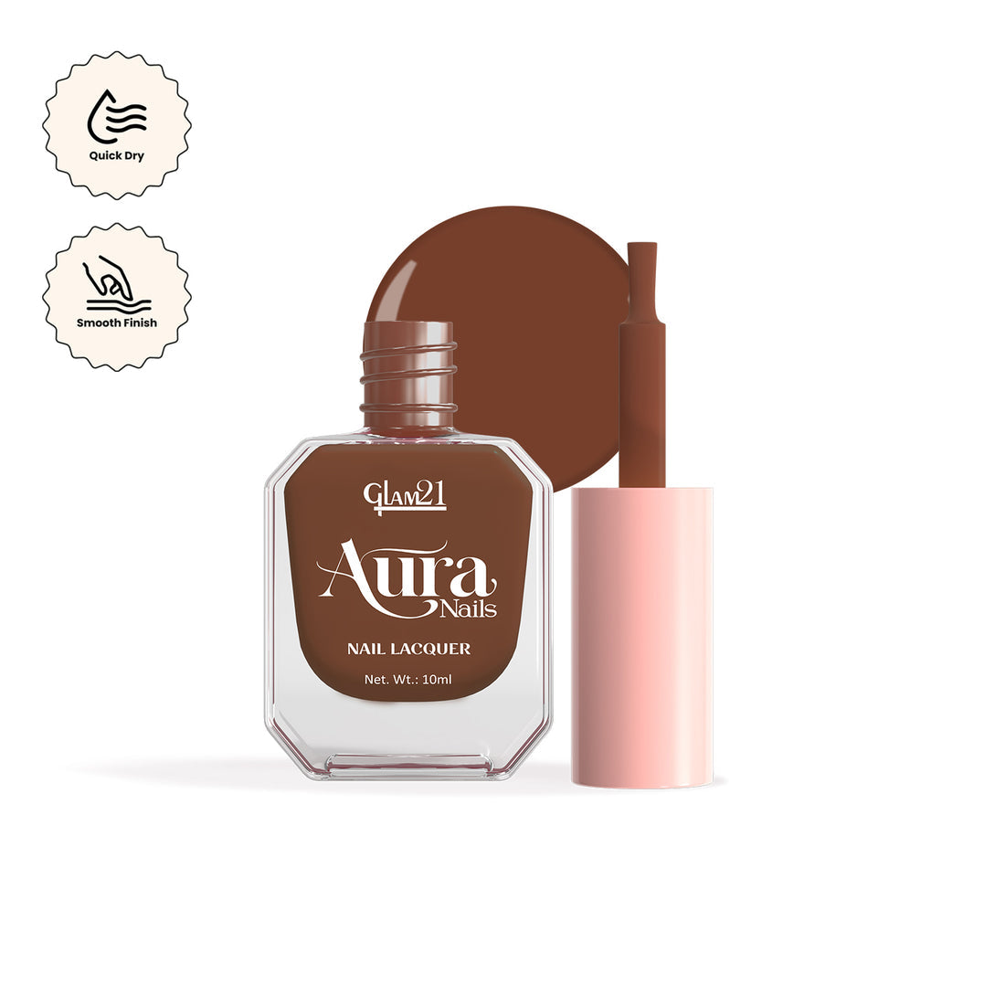 Glam21 Aura - Nail Lacquer (28Mocha Mood)