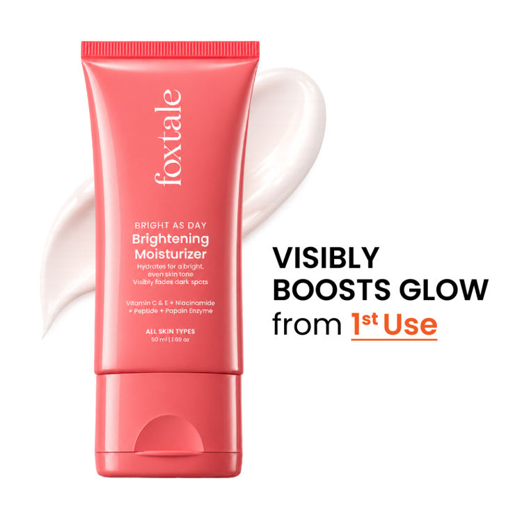 Foxtale Brightening Moisturiser with Vitamin C & Niacinamide, Fades Dark Spots, Dullness & Hydrates
(50ml)