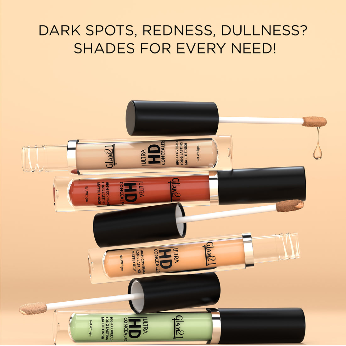 Glam21 Ultra HD Liquid Concealer (02Medium Neutral)