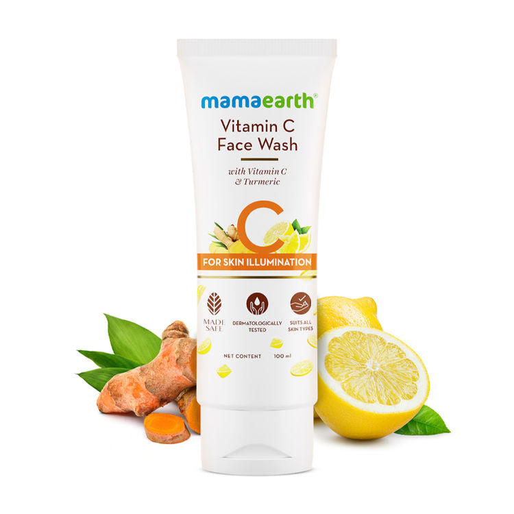 Mamaearth Vitamin C Face Wash with Vitamin C and Turmeric for Skin Illumination (100ml)