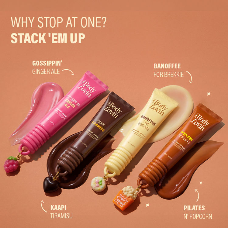 Plum BodyLovin' Popcorn N' Pilates Glassic Lip Balm - Caramel Brown
(10g)