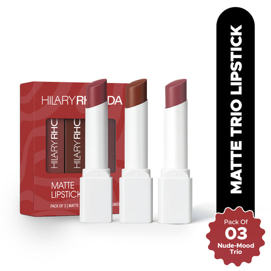 Hilary Rhoda Matte Trio Lipstick (Nude-Mood Trio)