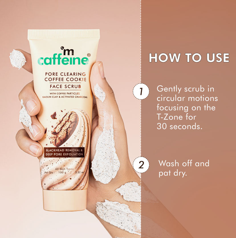 Mcaffeine Pore Clear Coffee Cookie Face Scrub- 100gm