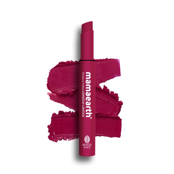 Mamaearth Moisture Matte Longstay Lipstick with Avocado Oil & Vitamin E (Berrylicious Magenta)