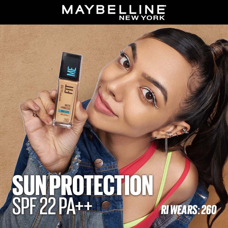 Maybelline Fit Me Matte+Poreless 16H Oil Control Foundation With SPF 22 PA++ (128 Warm Nude)(30ml)