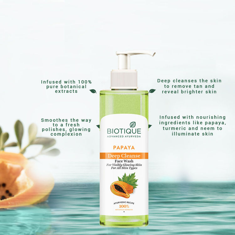 Biotique Bio Papaya Visibly Flawless Face Wash For All Skin Types (200ml)