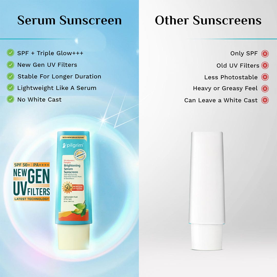 Pilgrim 5% Vitamin C Complex Brightening Serum Sunscreen SPF 50+ PA++++