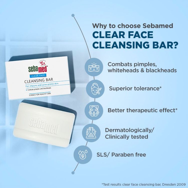 Sebamed Clear Face Cleansing Bar - For impure and oily skin
(100g)