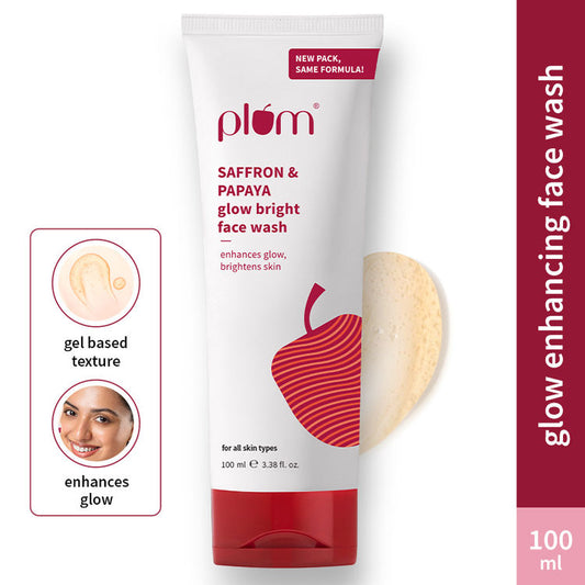 Plum Saffron & Papaya Glow Bright Gel Face Wash (100ml)