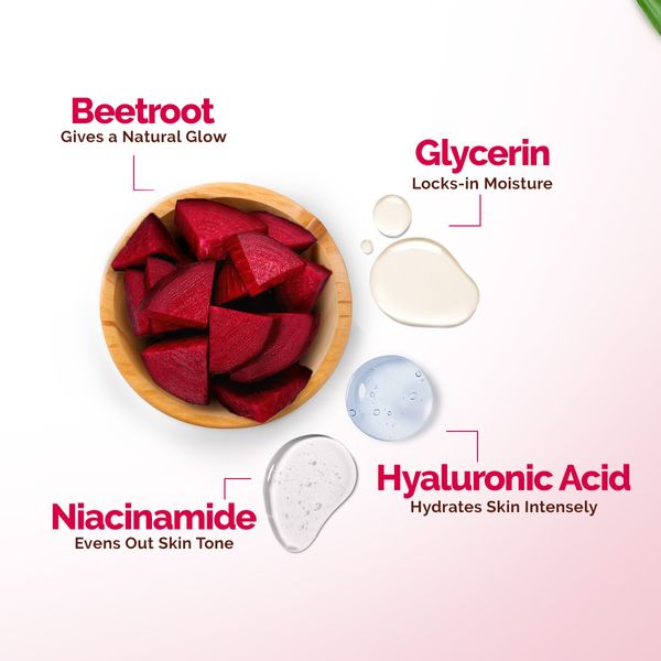 Mamaearth Beetroot Hydraful Light Gel Moisturizer with Beetroot & Hyaluronic Acid for Hydrated Pink Glow - 200 g