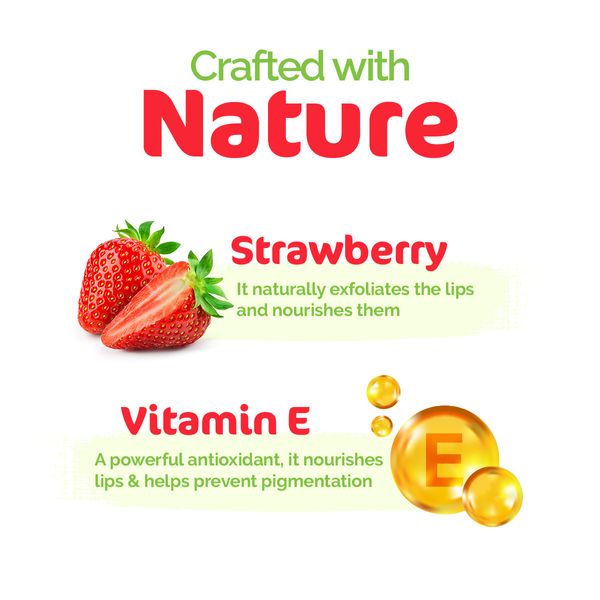 Mamaearth Nourishing Tinted 100% Natural Lip Balm with Vitamin E and Strawberry for Dry & Chapped Lips - 4 g