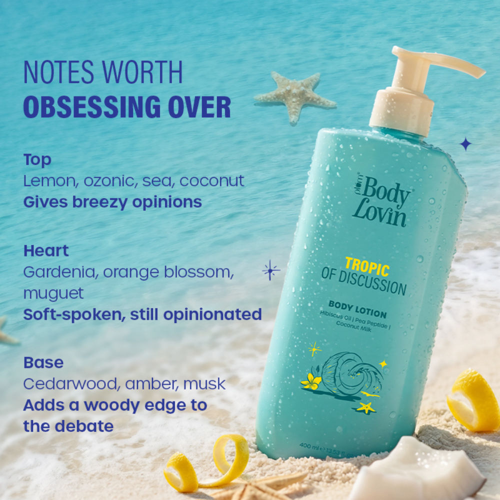 Plum BodyLovin’ Tropic Of Discussion Body Lotion, Firming & Tightening, Fresh Tropical Fragrance (400ml)