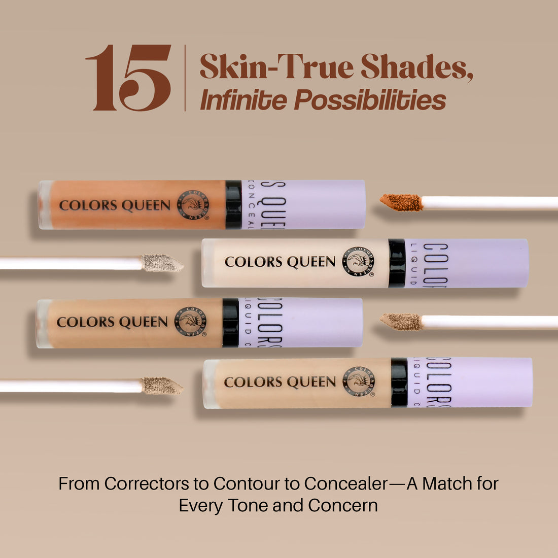 Colors Queen Conceal & Reveal Liquid Concealer 6 Gram  (03 Light Ivory)