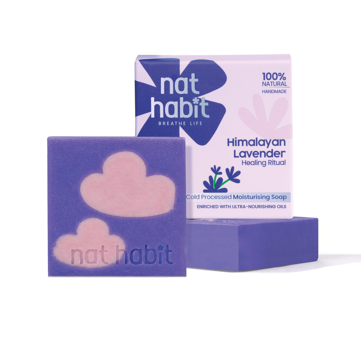 Nat Habit Cold Processed Himalayan Lavender Soap / 75g