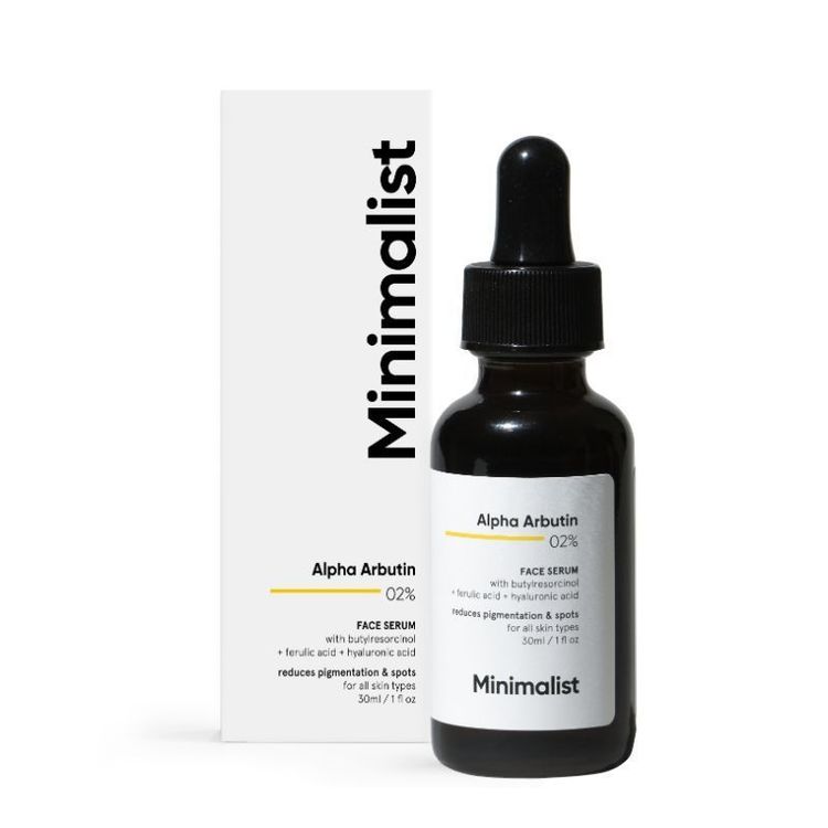 Minimalist 2% Alpha Arbutin Face Serum With Butylresorcinol & Ferulic Acid For Hyperpigmentation
(30ml)