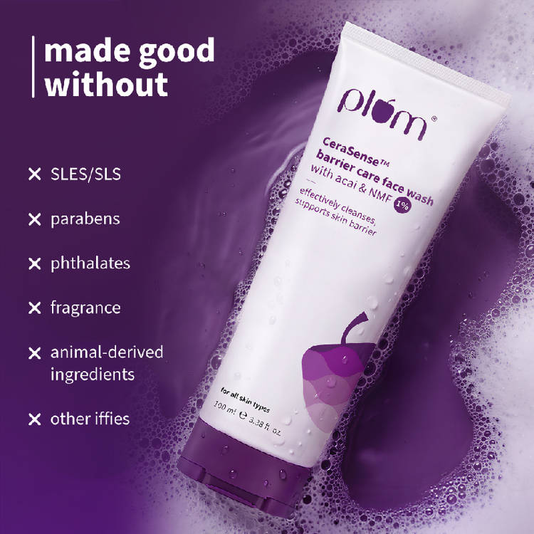 Plum CeraSense Barrier Care Face Wash with Acai & 1% NMF (100ml)