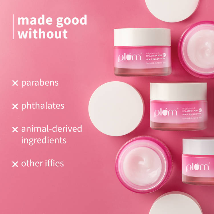 Plum Bulgarian Rose And 1% Hyaluronic Acid Dew-It-Light Gel Cream (50g)