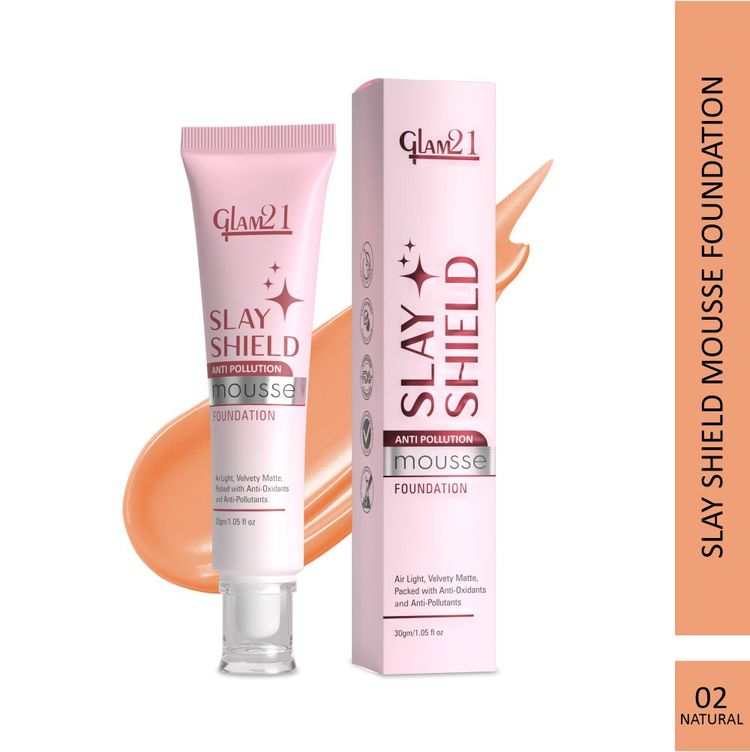 GLAM21 Slay Shield Mousse Foundation (02 Natural)