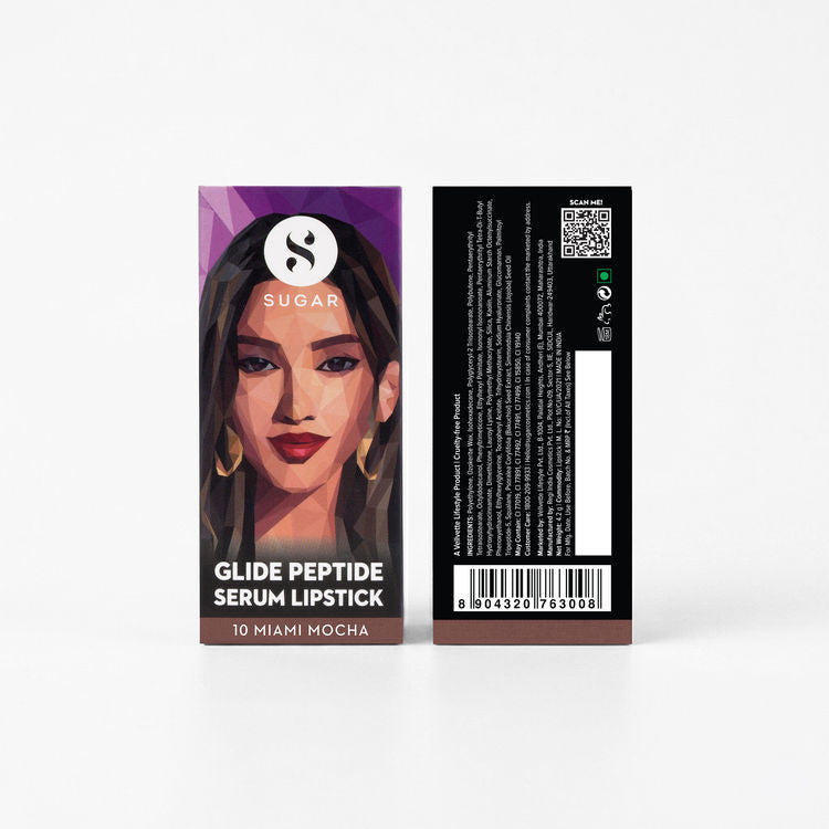SUGAR Glide Peptide Serum Lipstick - 10 Miami Mocha (4.2g)