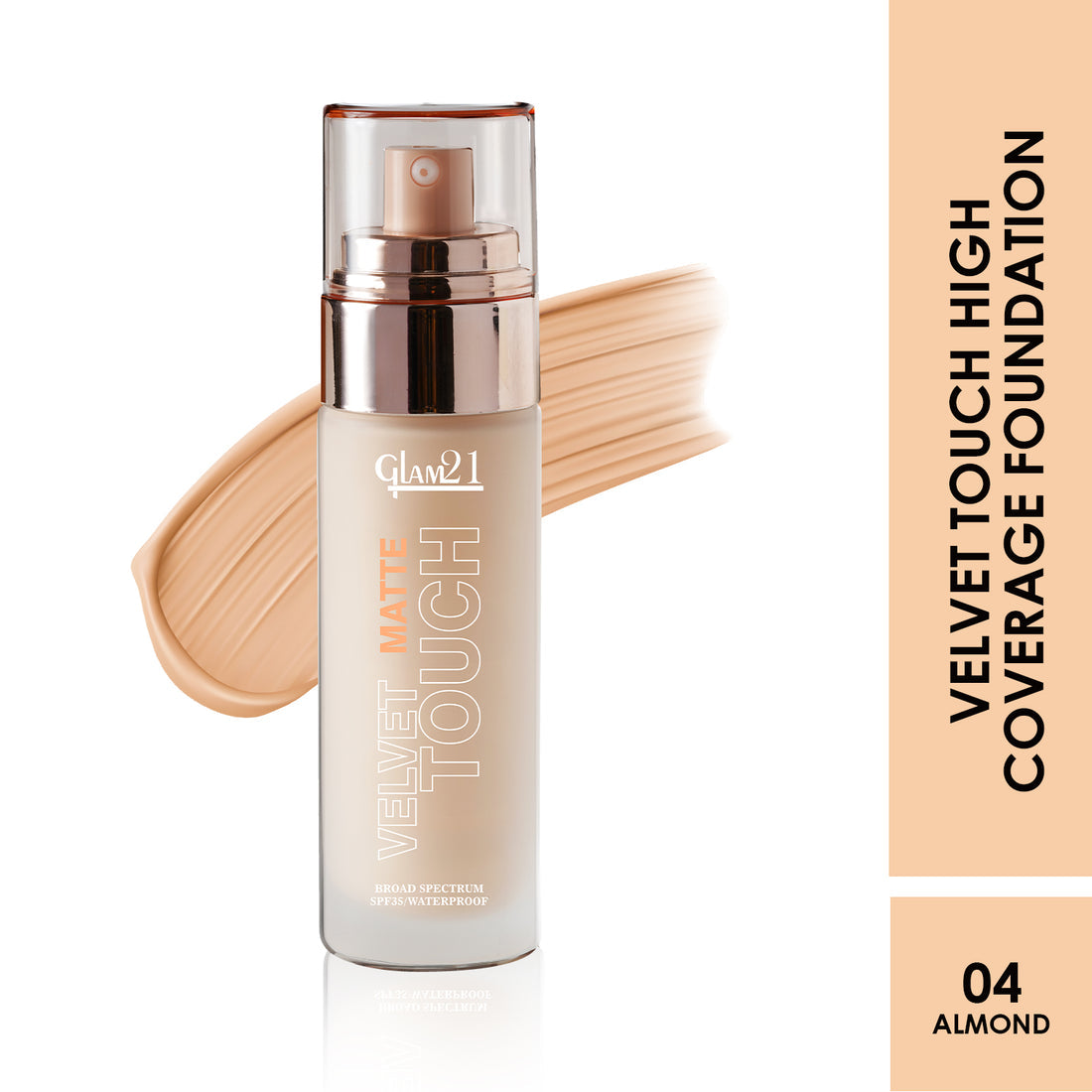 Glam21 Velvet Touch High Coverage Foundation (04Almond)