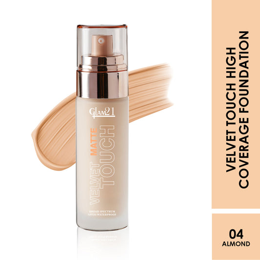 Glam21 Velvet Touch High Coverage Foundation (04Almond)