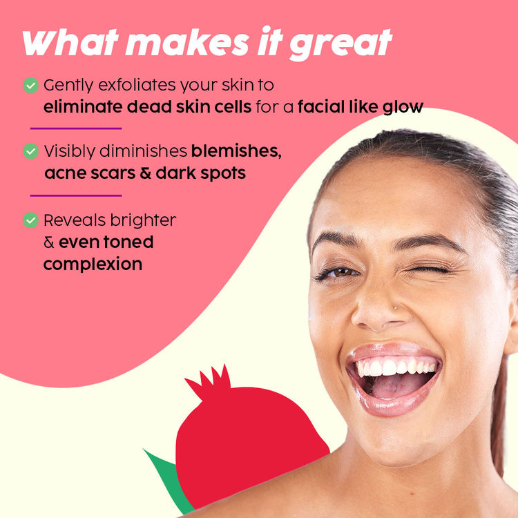 Plix Pomegranate Peeling Solution For Glowing & Even Toned Skin with 25% AHA + 2% BHA + 5% PHA
(30ml)