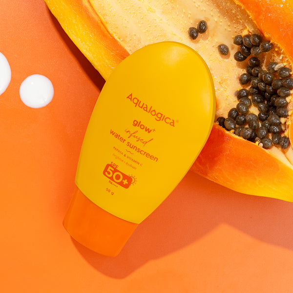 Aqualogica Glow+ Infused Water Sunscreen with Papaya & Vitamin C