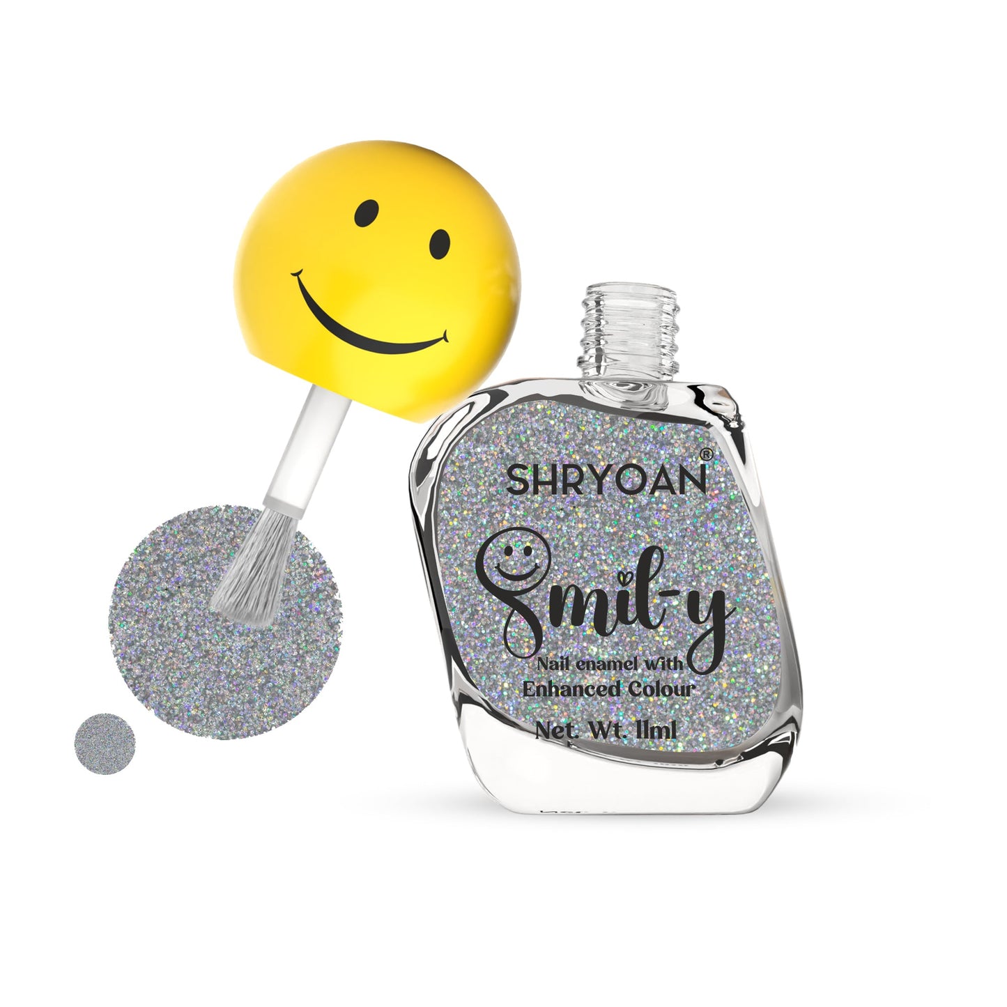 Shryoan Ultra Glossy Nail Paint(Glitter Sliver)