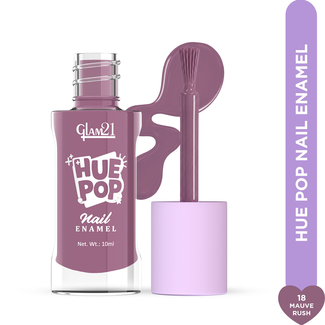 Glam21 Hue Pop Nail Paint / 18 Mauve Rush