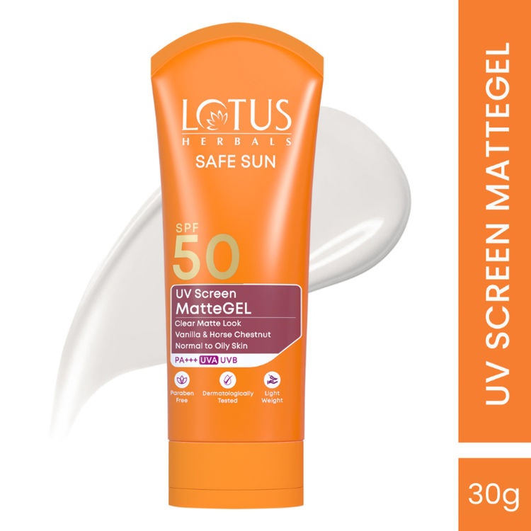 Lotus Herbals SafeSun UV Screen Matte Gel Sunscreen SPF 50 PA+++ , Weightless & Fast-absorbing
(30g)