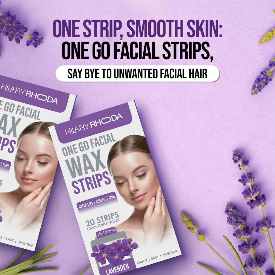 Hilary Rhoda One Go Facial Wax Strips 02 Lavender
