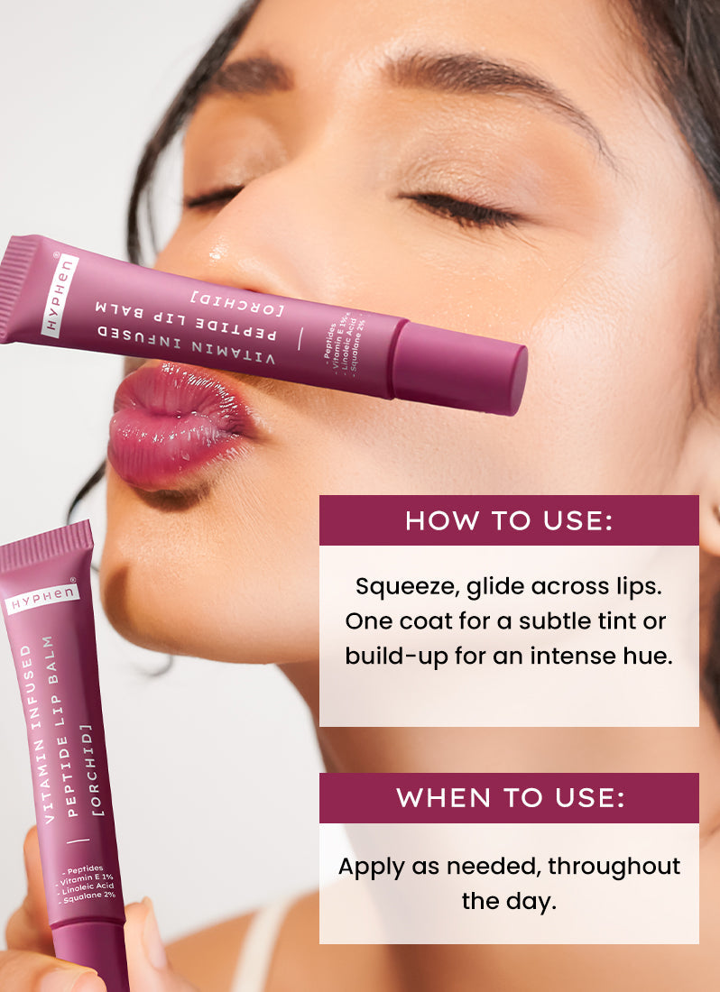Hyphen Vip orchid lip balm, 1% vit e & peptides- 10g