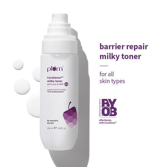 Plum Cerasense Barrier Repair Milky Toner With Ceramides For Dry, Sensitive Skin (100ml)