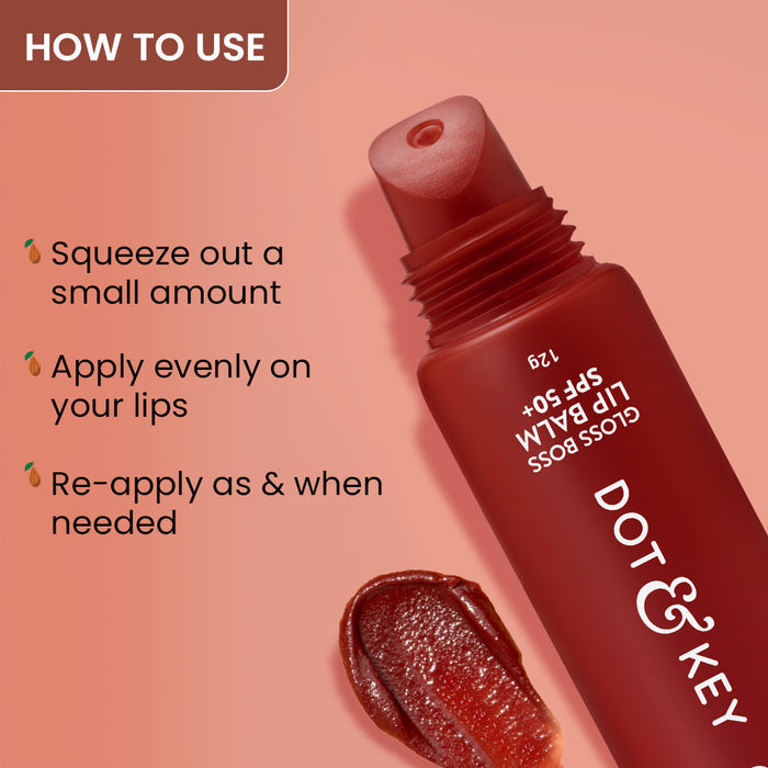 Dot & Key Vitamin C + E Brightening Lip Balm with SPF 50+ (04Cocoa Mint Low Tinted)
