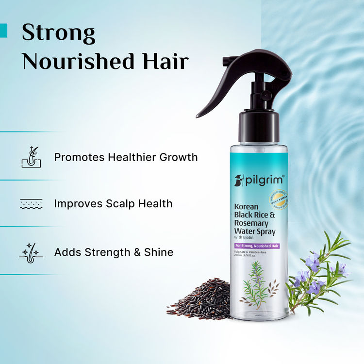 Pilgrim Korean Black Rice And Rosemary Water Hair Spray With Biotin
(200ml)