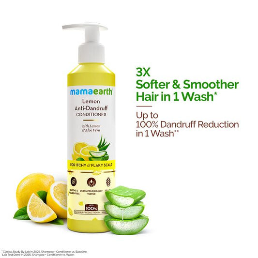 Mamaearth Lemon Anti-Dandruff Conditioner with Lemon & Aloe Vera for Itchy & Flaky Scalp - 250 ml
