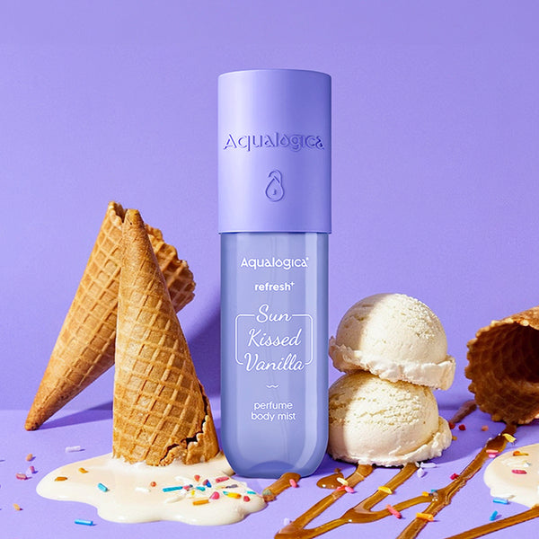 Aqualogica Refresh+ Sun Kissed Vanilla Perfume Body Mist with Zemea & Hyaluronic Acid - 150 ml