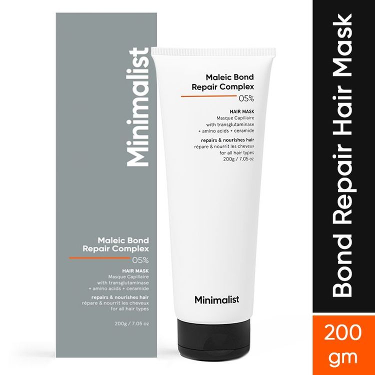 Minimalist Maleic Bond Repair Complex 5% Hair Treatment Mask With Transglutaminase, Amino Acids
(200 g)