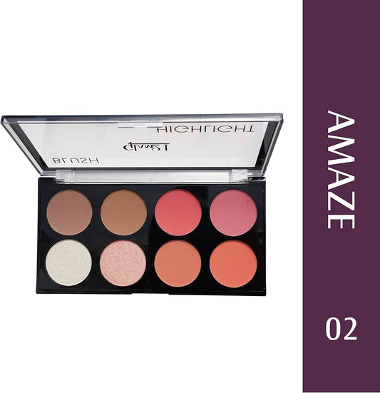 Glam21 Blush Highlighter Palette (Amaze-02)