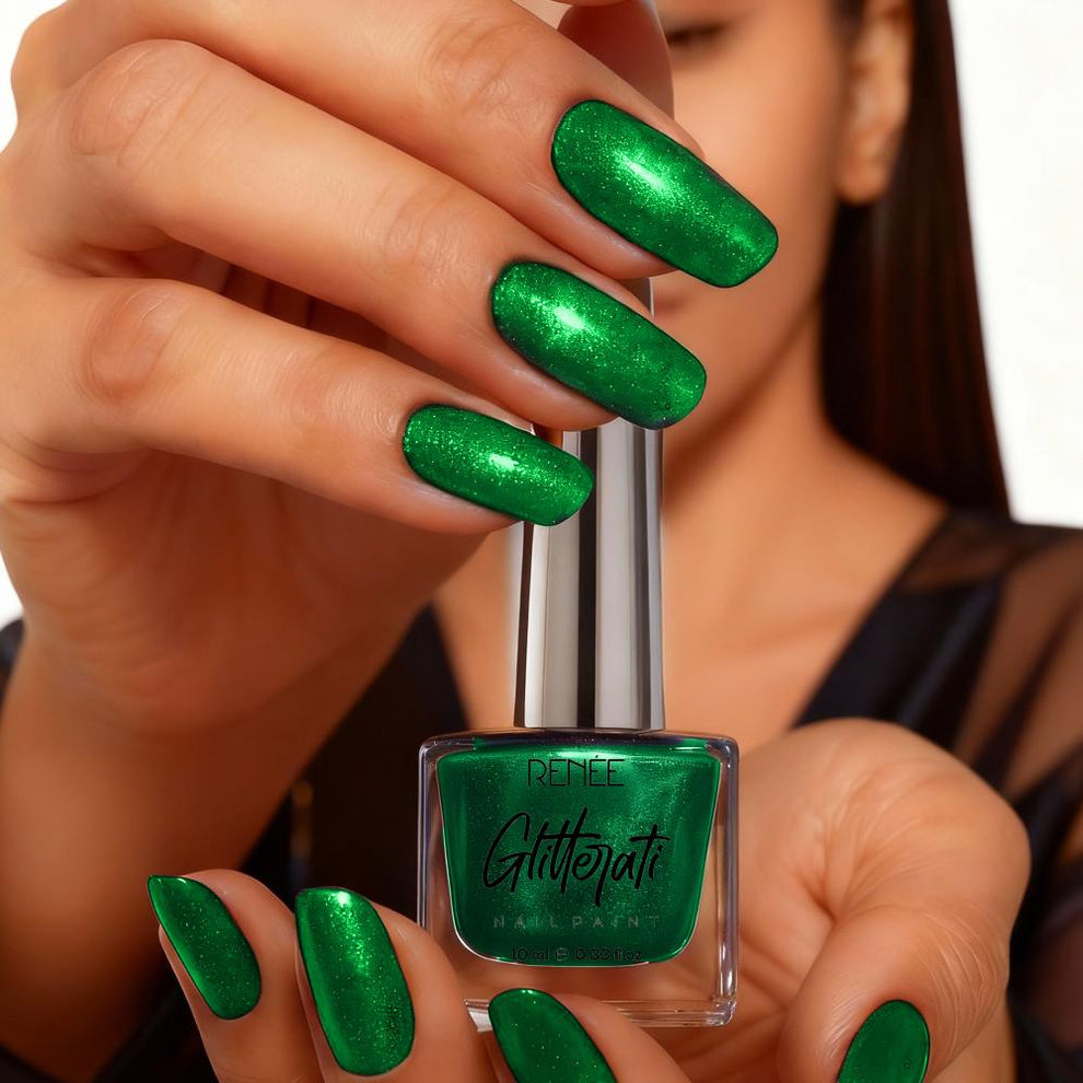 RENEE Glitterati Nail Paint (16 Green Sapphire)