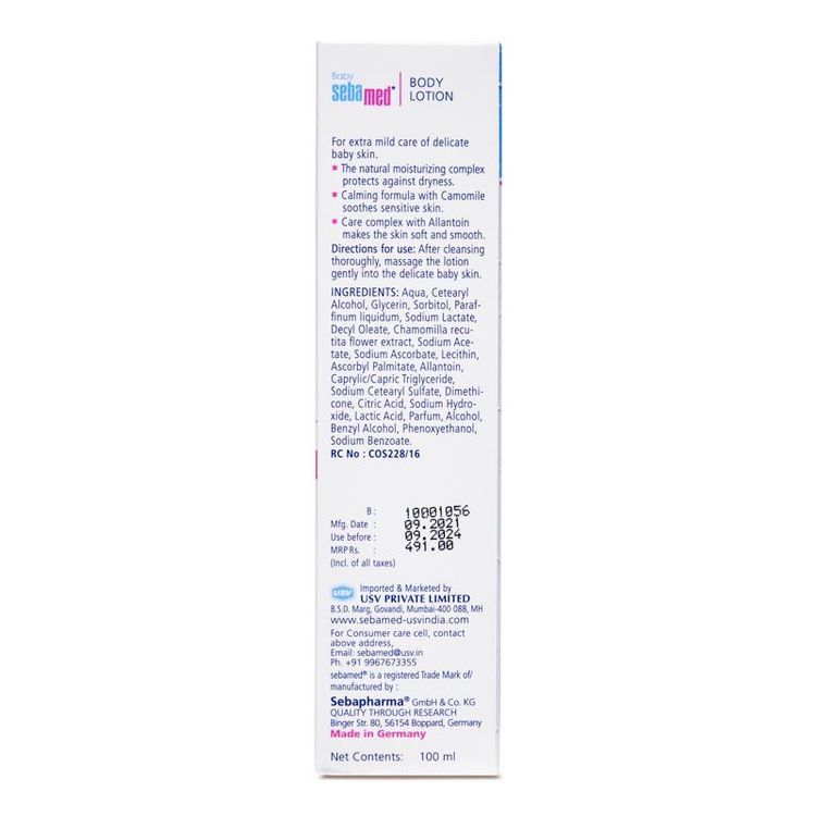 Sebamed Baby Body Lotion, pH 5.5, Long Lasting Moisturiser, Quickly Absorbed
(100ml)