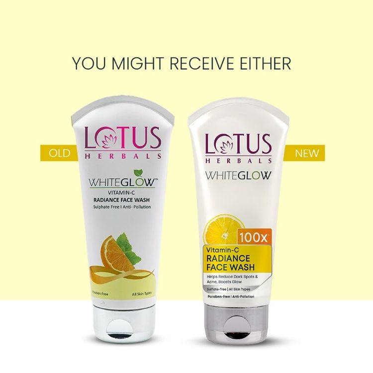 Lotus Herbals Whiteglow Vitamin C Radiance Face Wash Reduce Dark Spots & Dull Skin, All Skin Types (100 g)