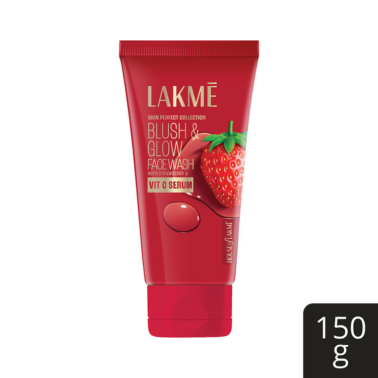 Lakme Blush & Glow Hydrating Strawberry Facewash, with Vitamin C Serum
(150g)