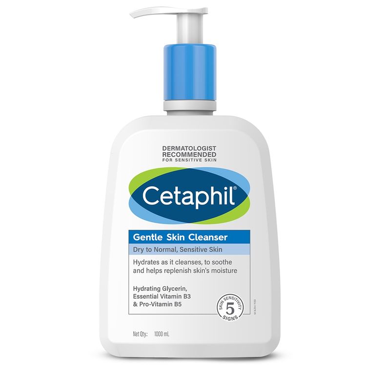 Cetaphil Gentle Skin Cleanser for Dry to Normal Skin with Niacinamide Dermatologist Recommended
(1Ltr)