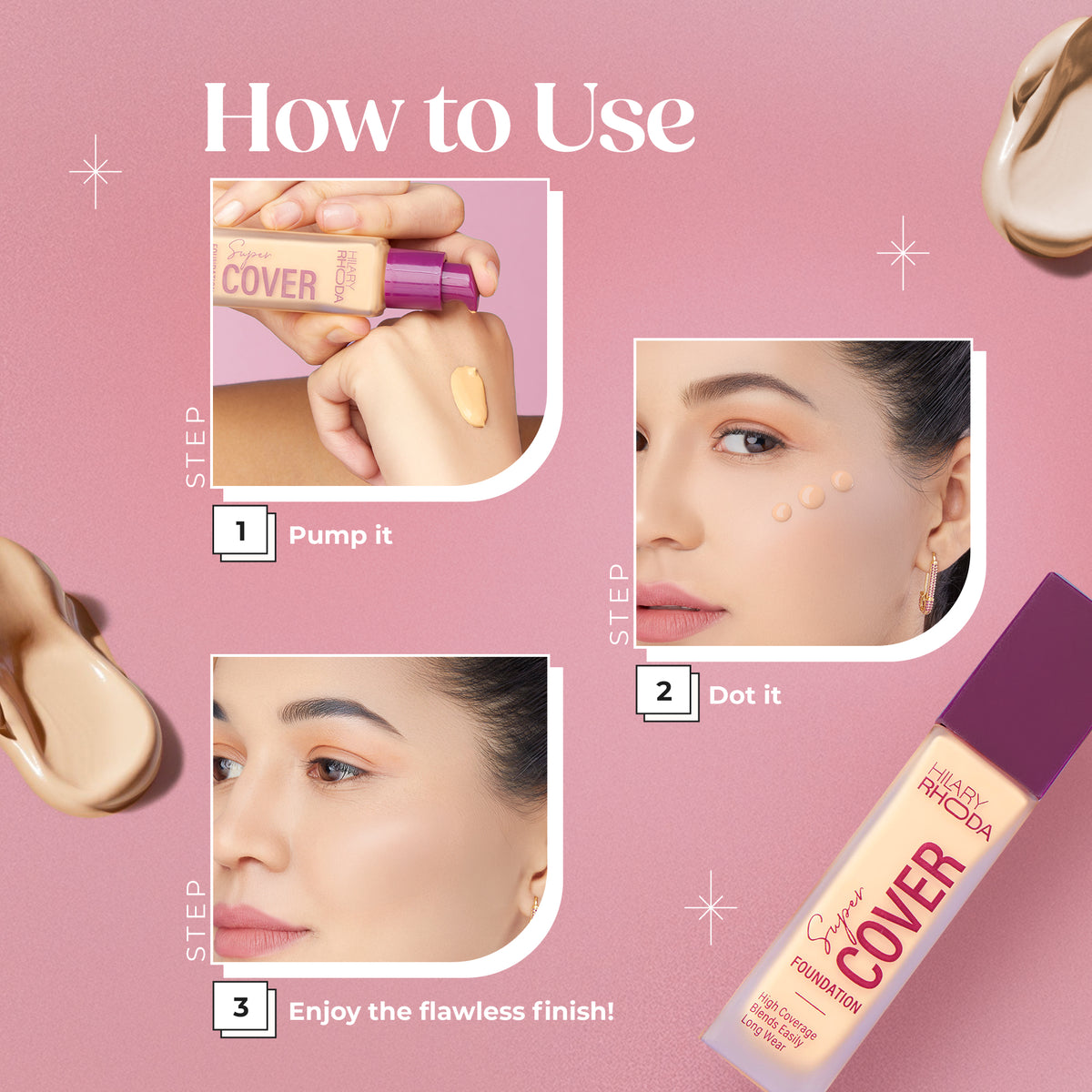 Hilary Rhoda Super Cover Foundation (Shell White 01)